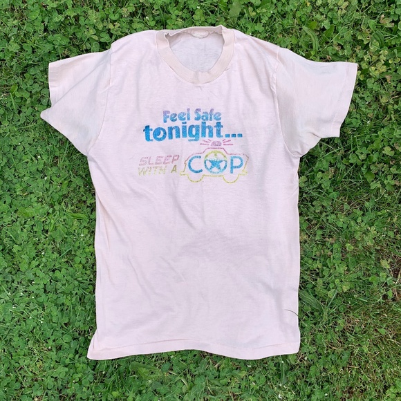 Vintage cop tee single stitch 50/50 S - Picture 1 of 4